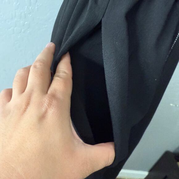 Halogen Topstitched Mock Neck Midi Dress, Black, S - Picture 6 of 9